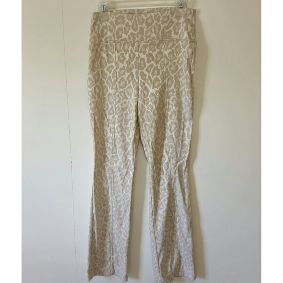 Versona Modern Pull On Pants Size 6 White Tan Cheetah Print Stretch Comfort - Picture 4 of 8